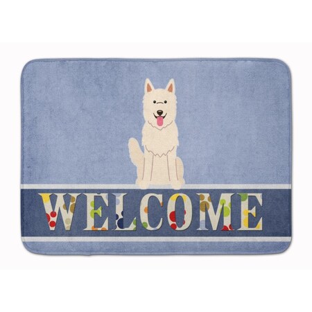 Carolines Treasures White German Shepherd Welcome Machine Washable Memory Foam Mat BB5626RUG